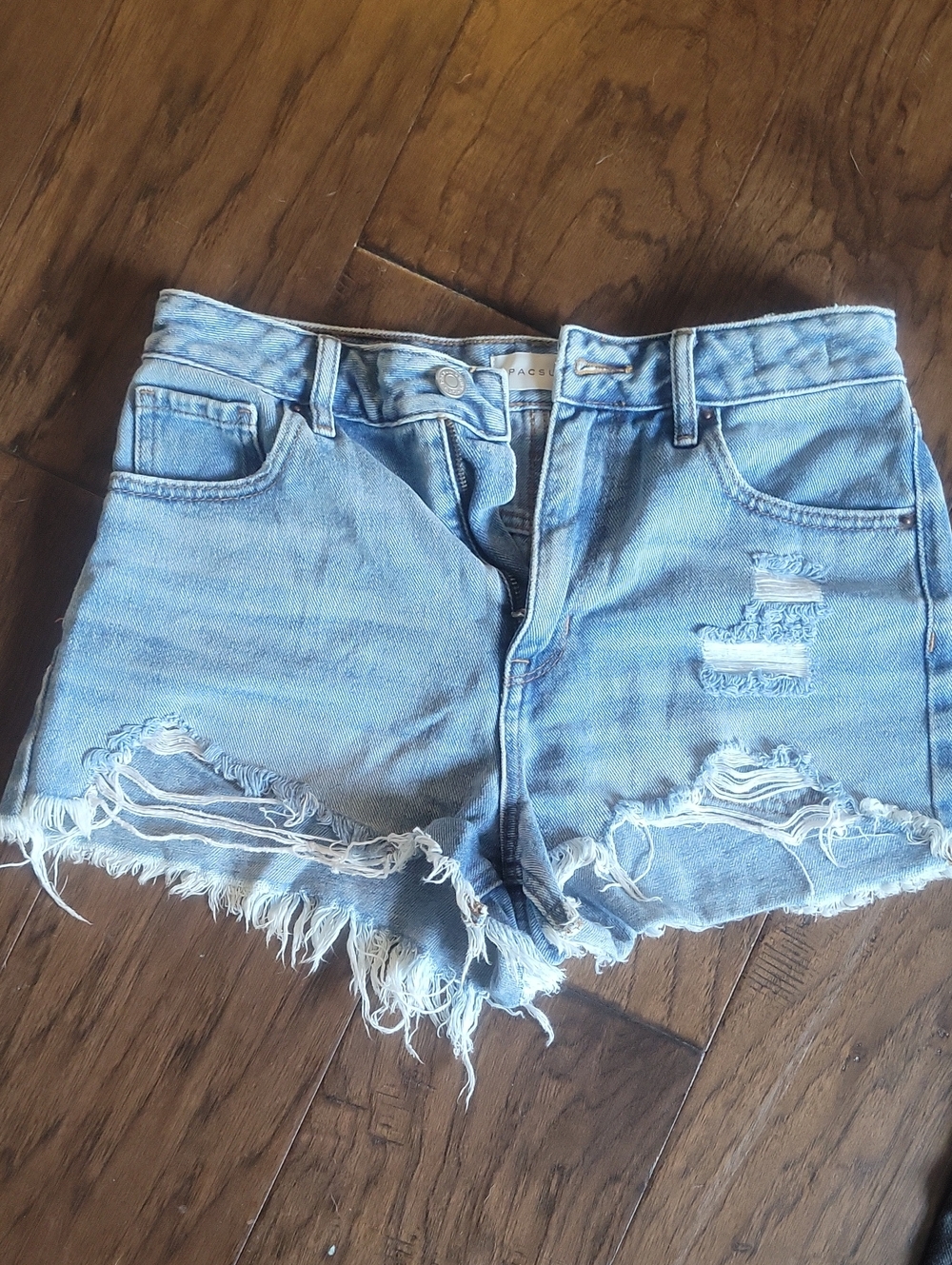PacSun Light Blue Distressed Denim Cutoff Shorts